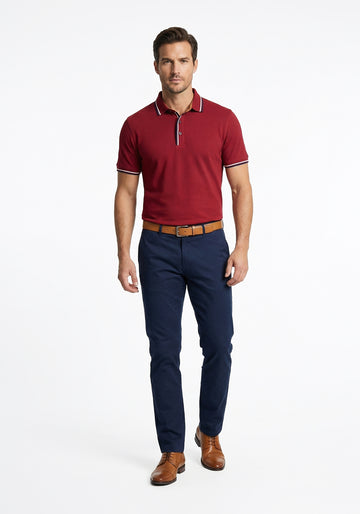 Thrive Red Collar Polo