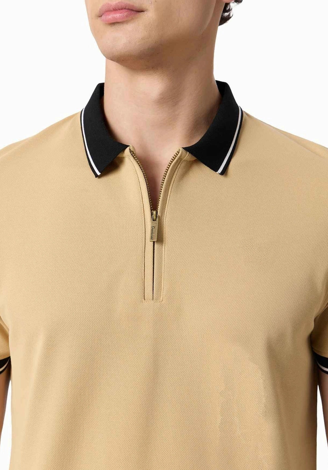 AZURE TRIM POLO BEIGE
