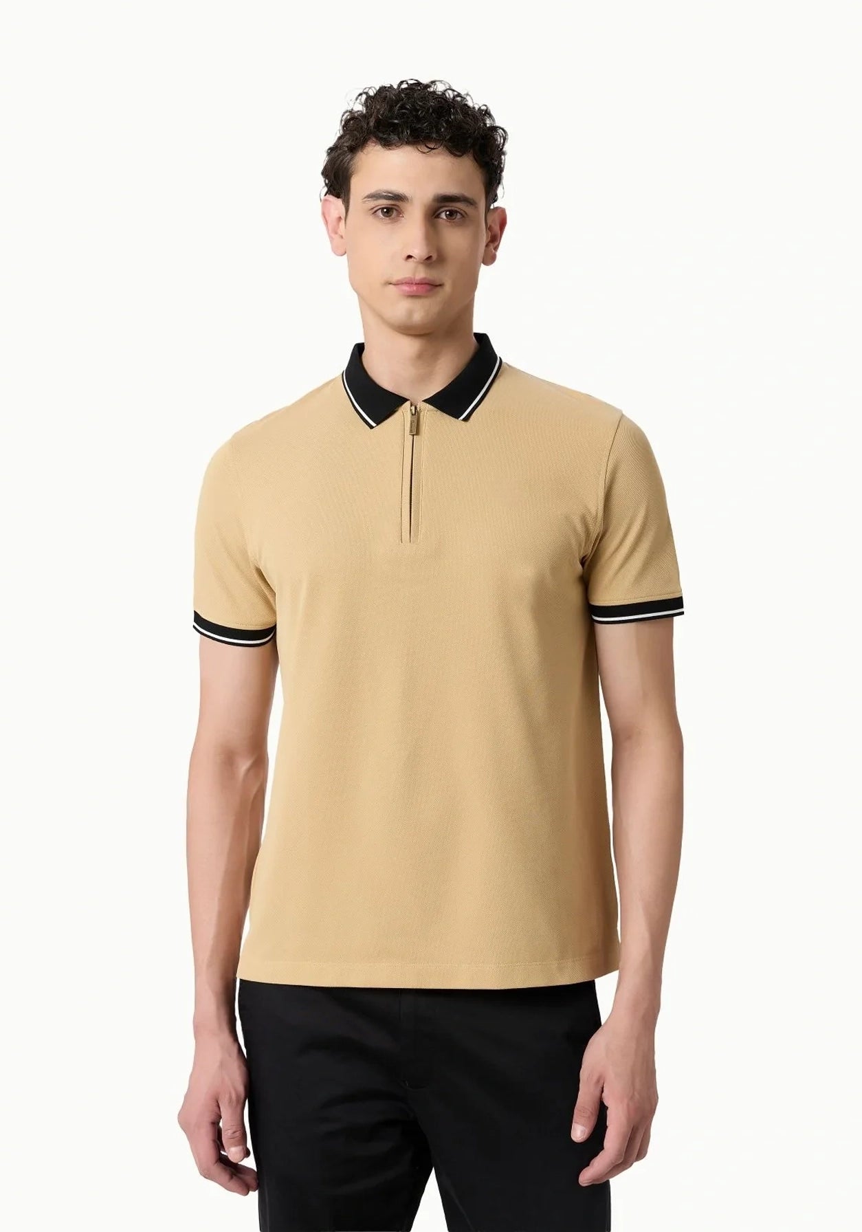 AZURE TRIM POLO BEIGE