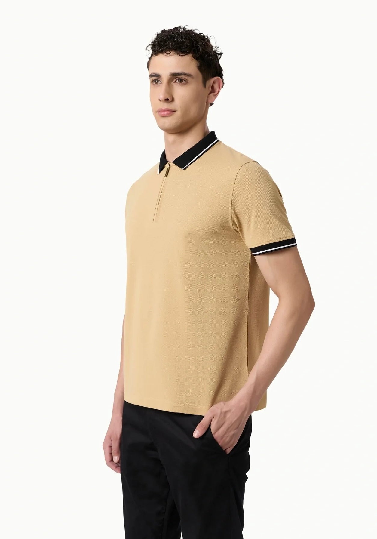 AZURE TRIM POLO BEIGE