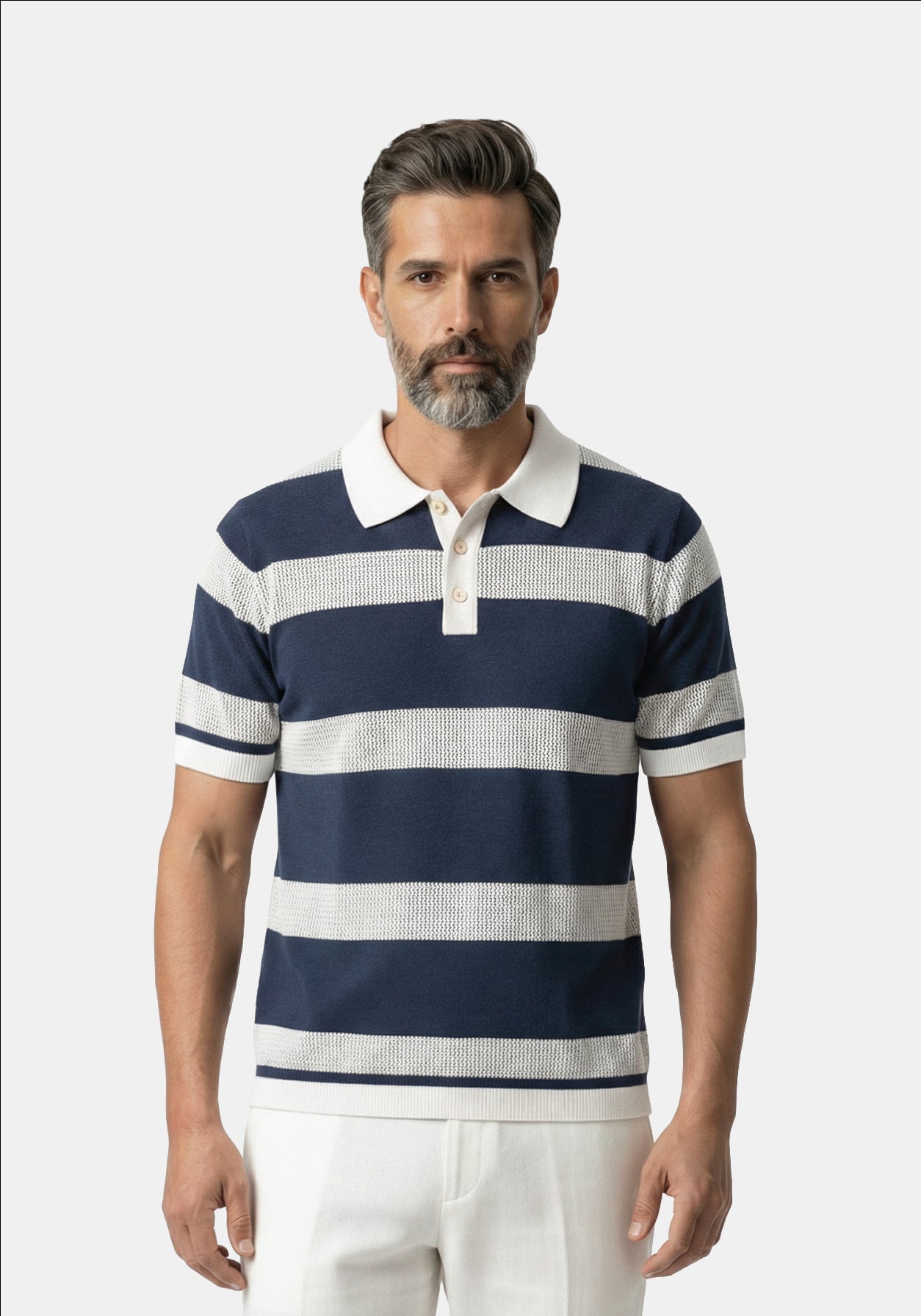 Aero-Grid  Striped Polo