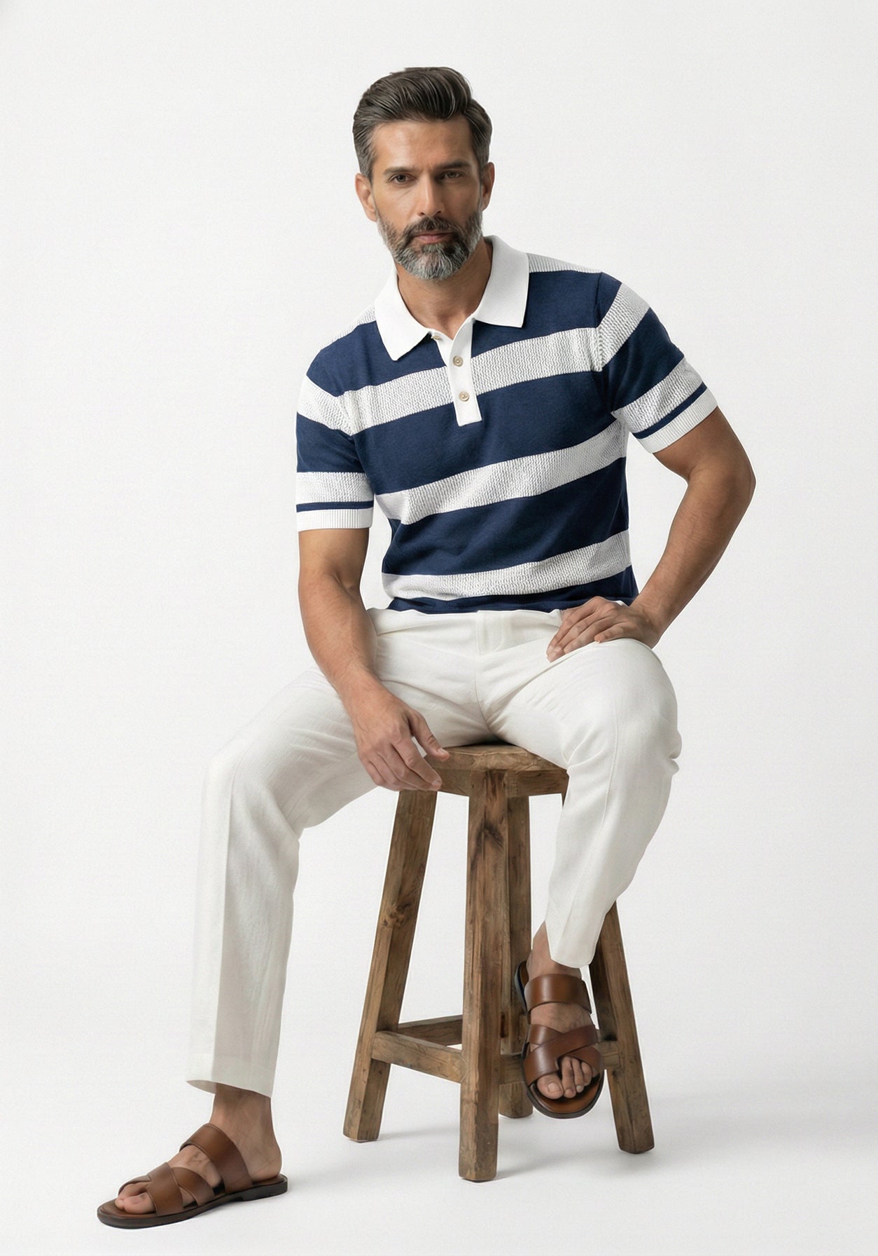 Aero-Grid  Striped Polo