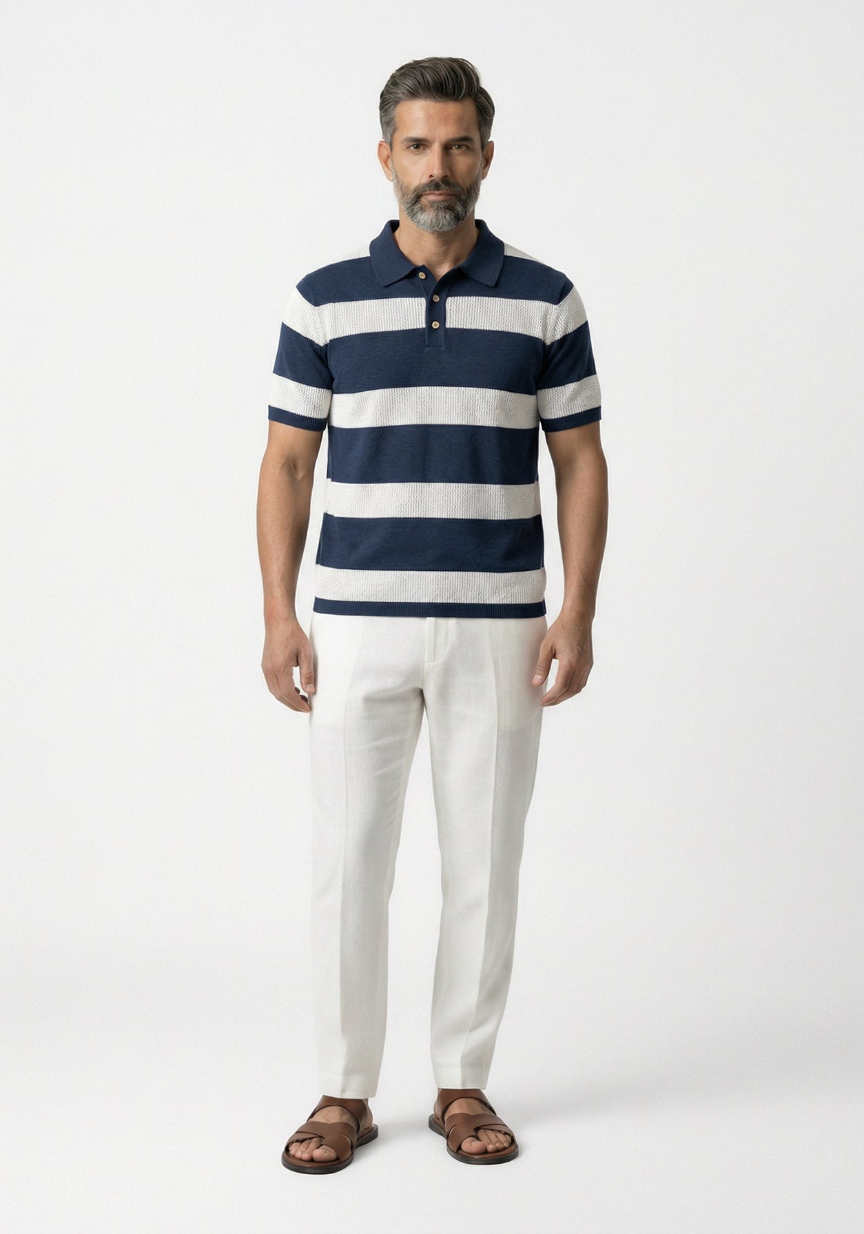 Aero-Grid  Striped Polo