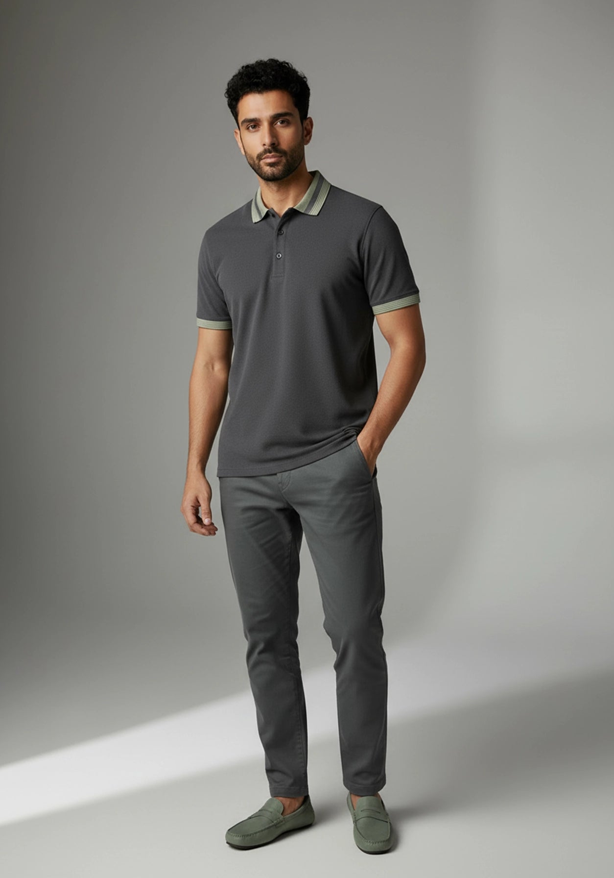 Club Manaco Polo Grey