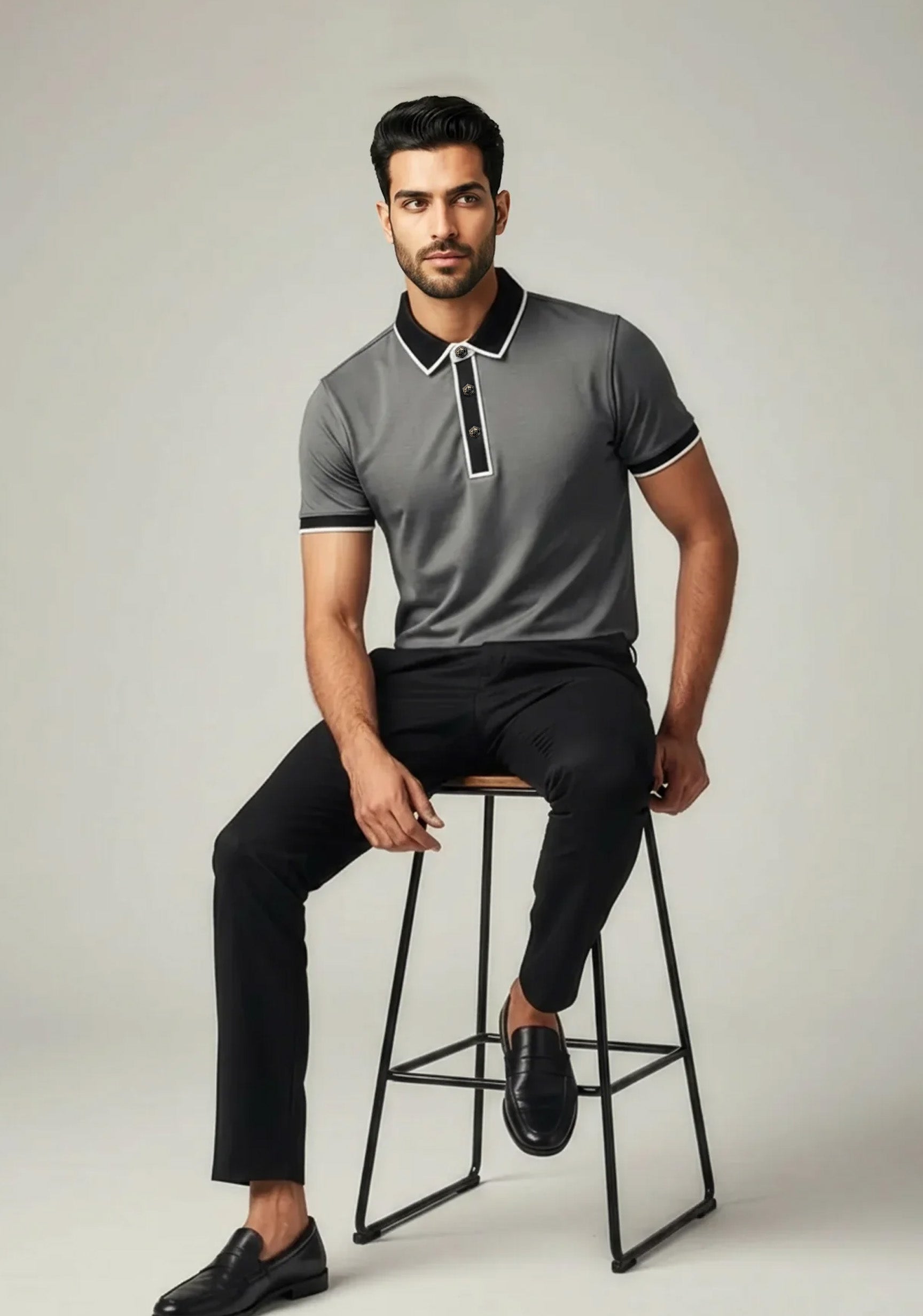 The Velvet Hour Liquid Polo grey