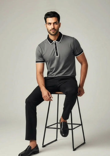 The Velvet Hour Liquid Polo grey