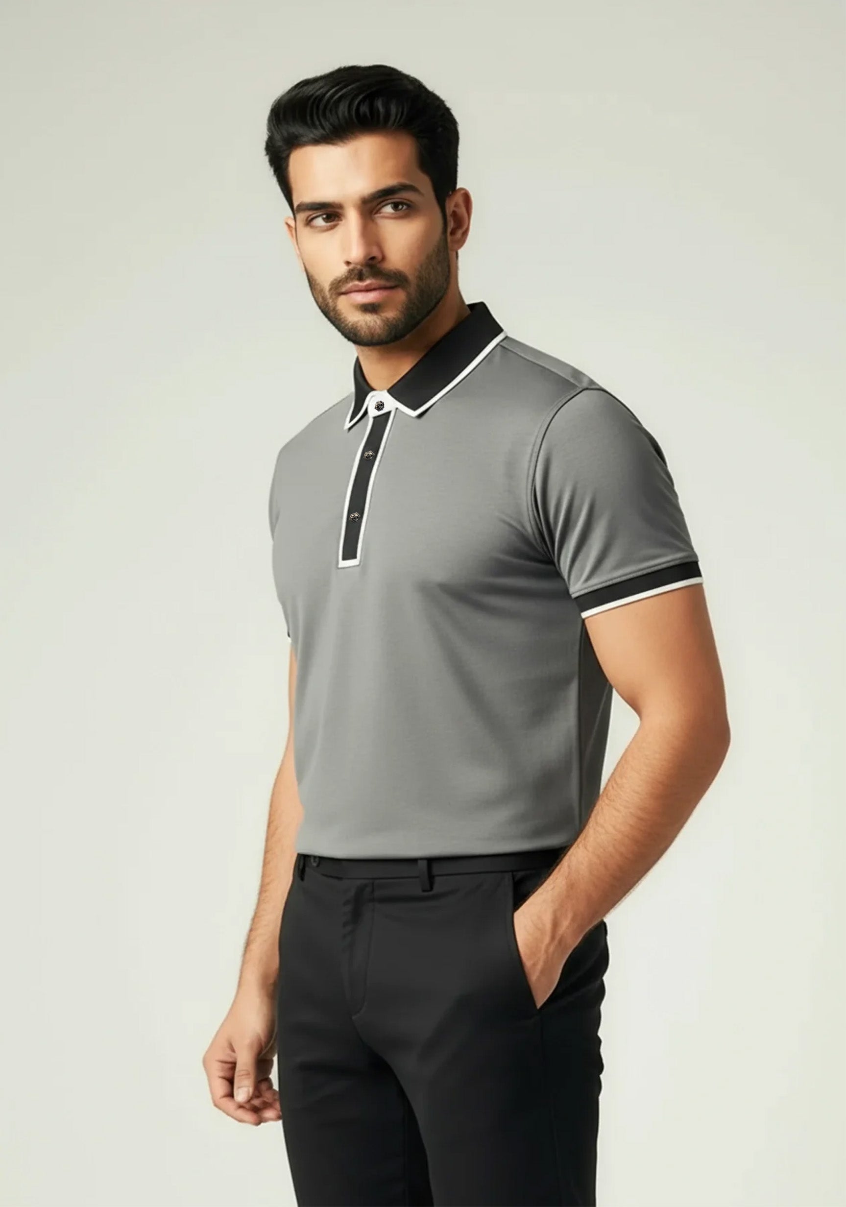 The Velvet Hour Liquid Polo grey