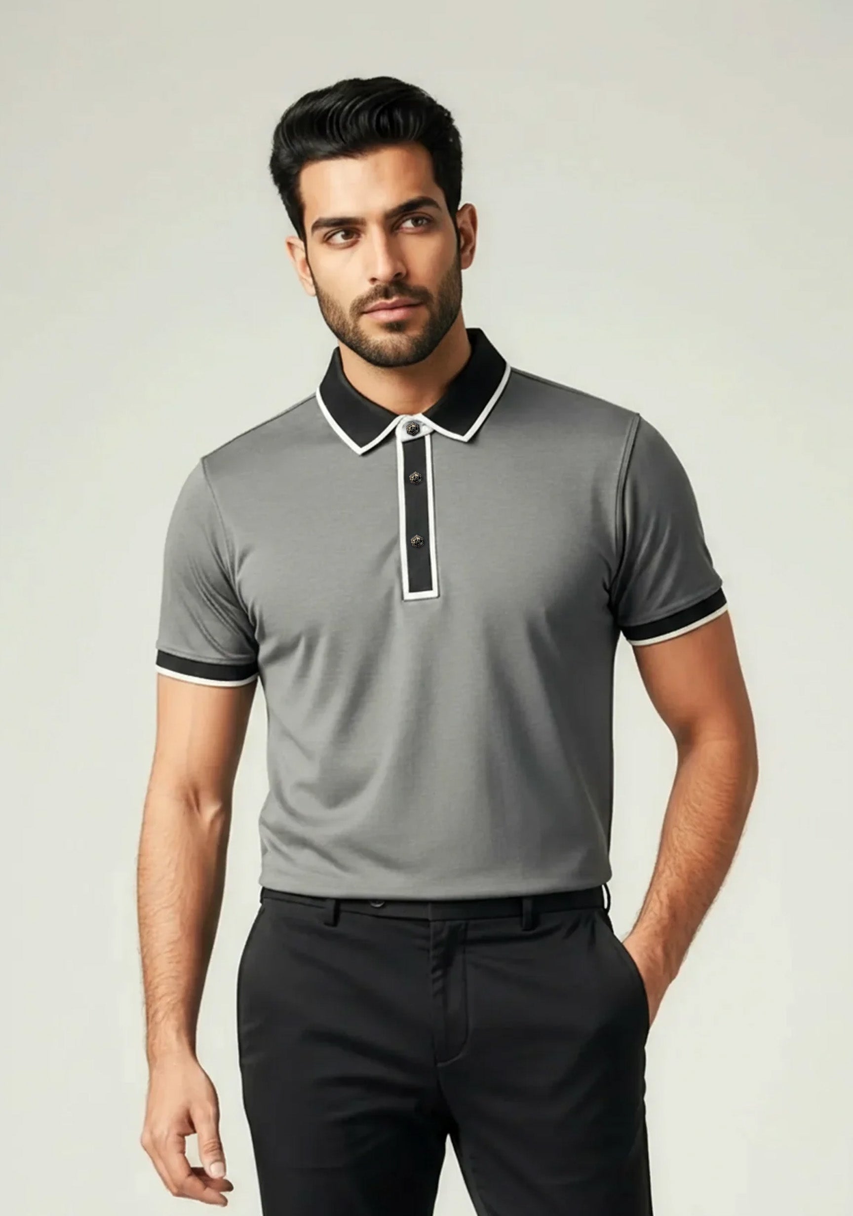 The Velvet Hour Liquid Polo grey