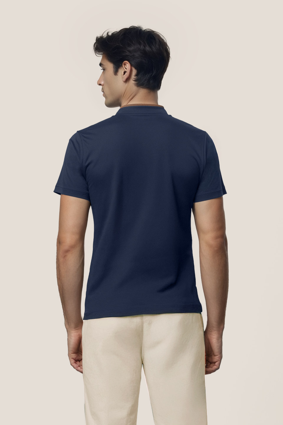 Terra Suede Blue Mandarin Polo