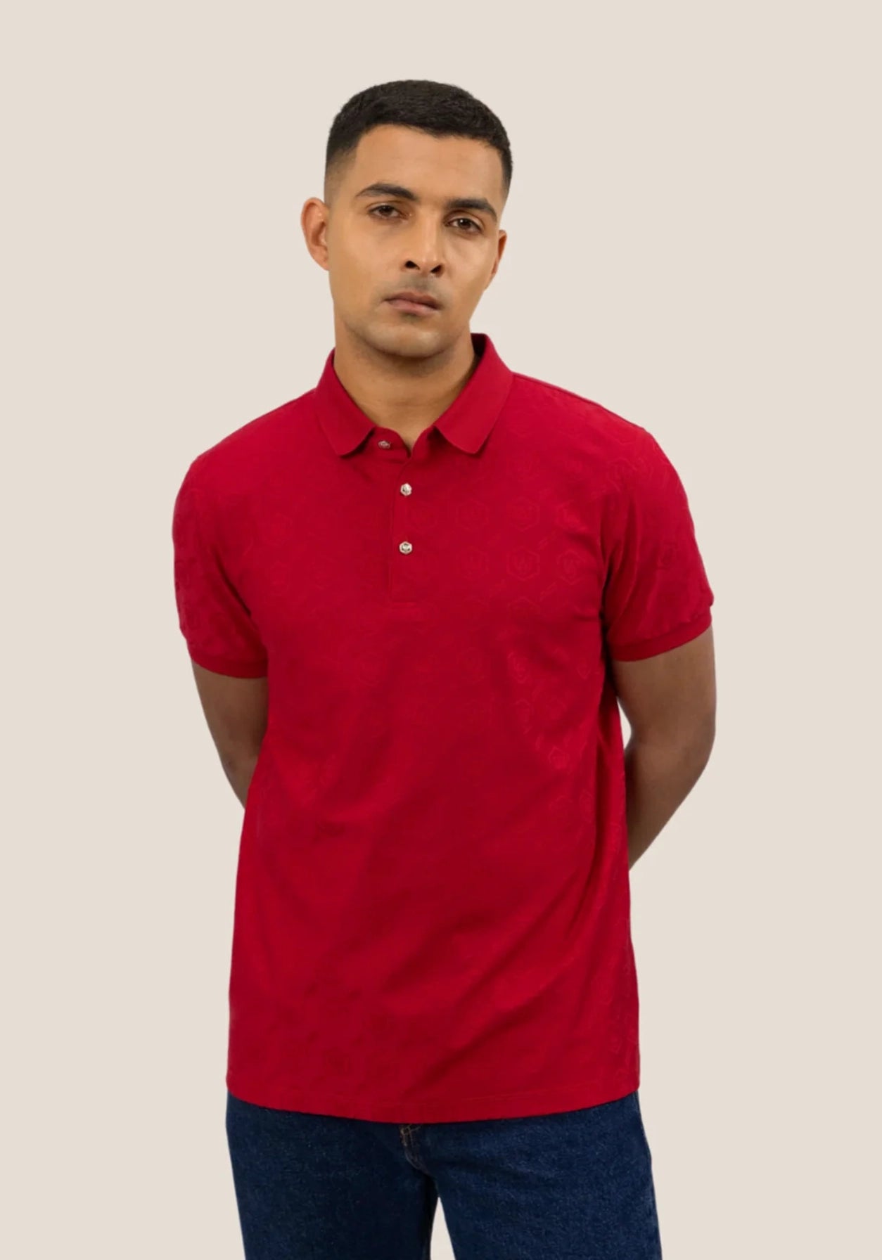 Plush Jacquard Polo