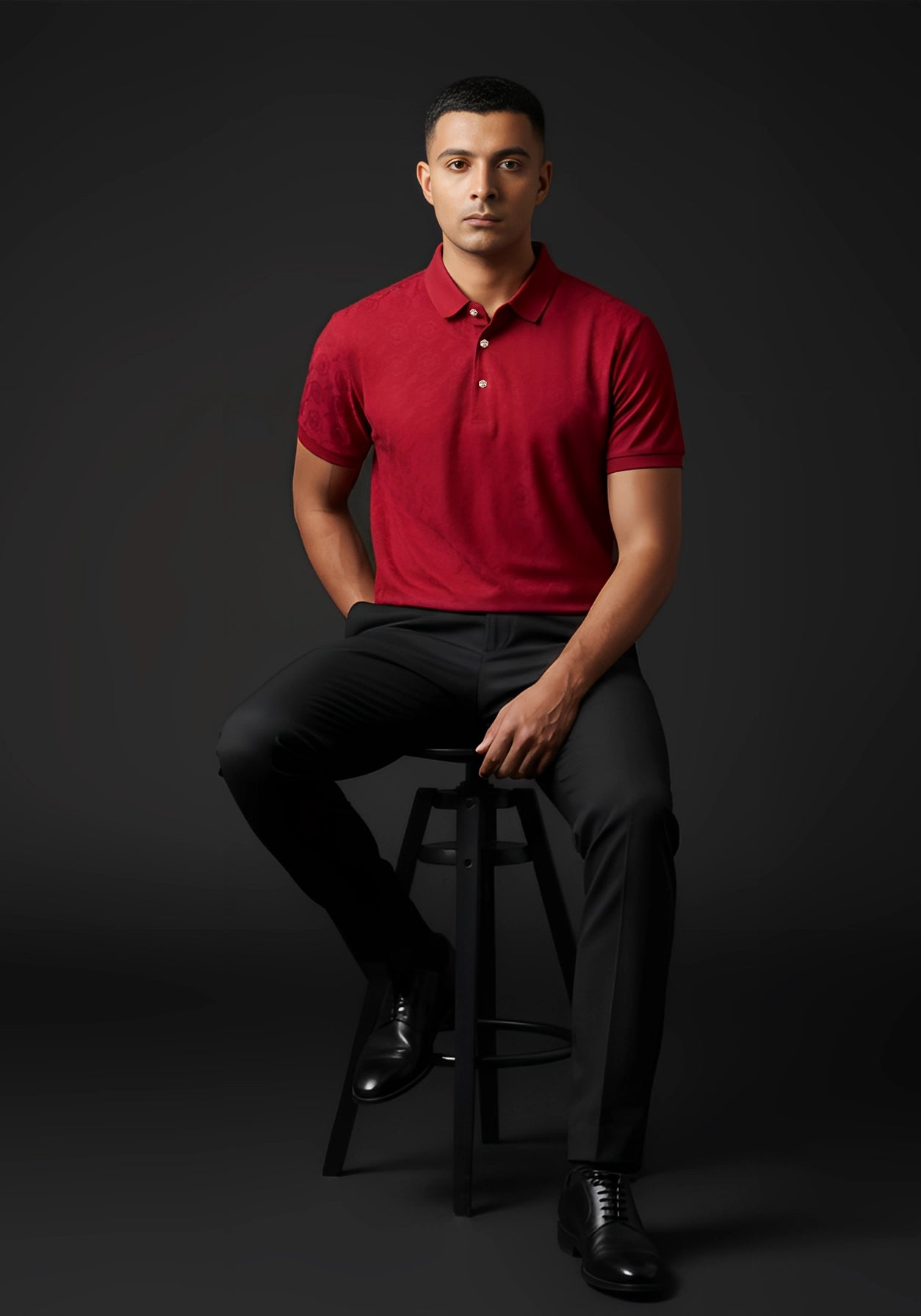 Plush Jacquard Polo