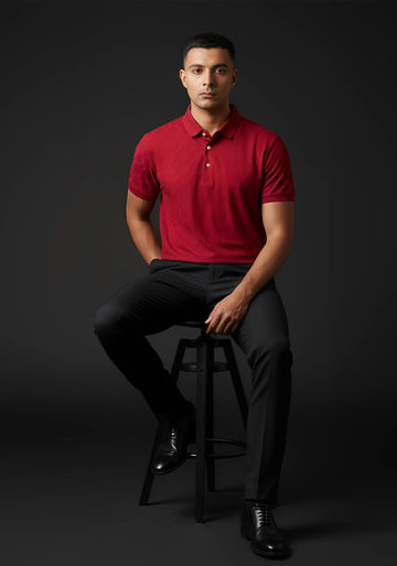 Plush Jacquard Polo