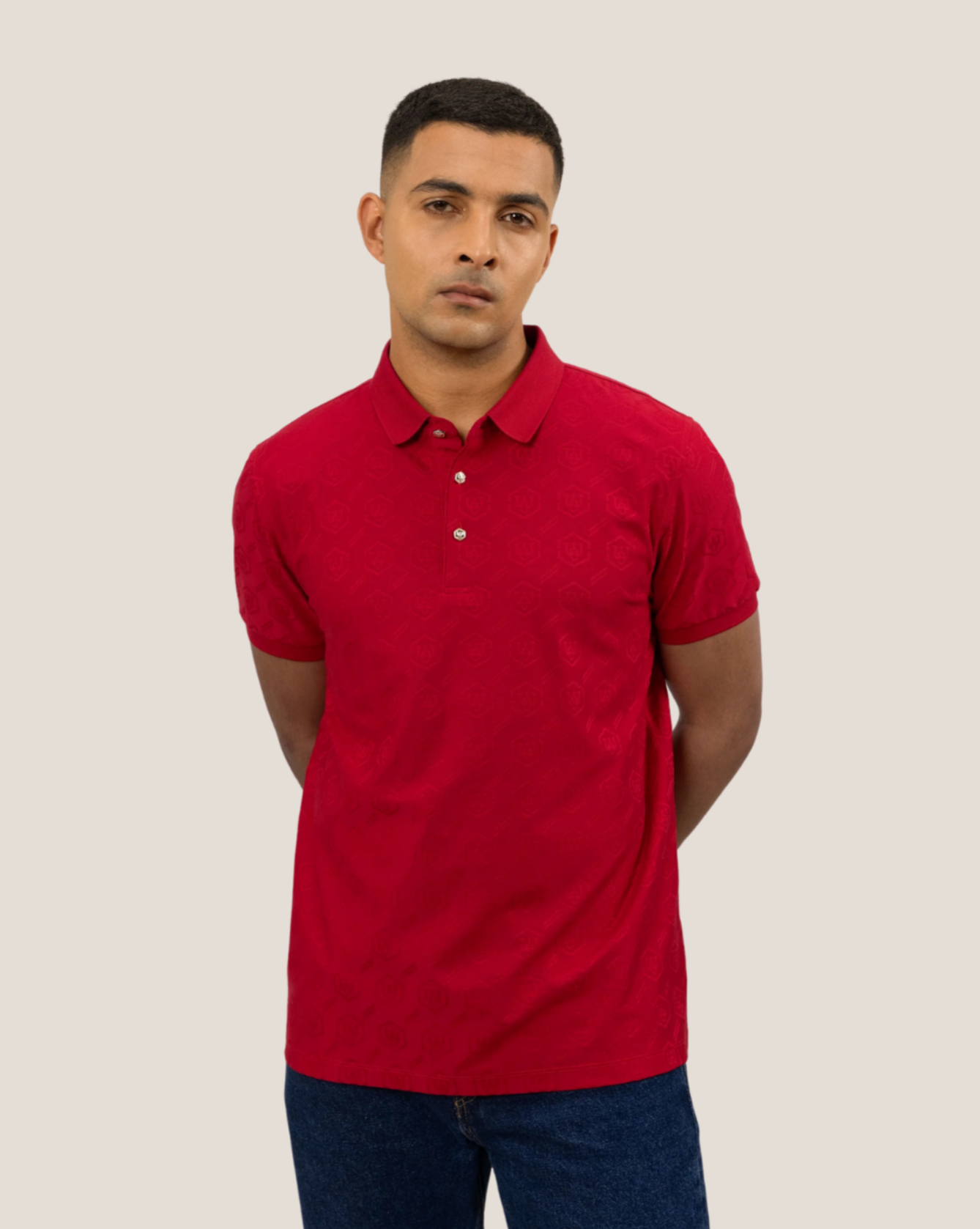 Plush Jacquard Polo