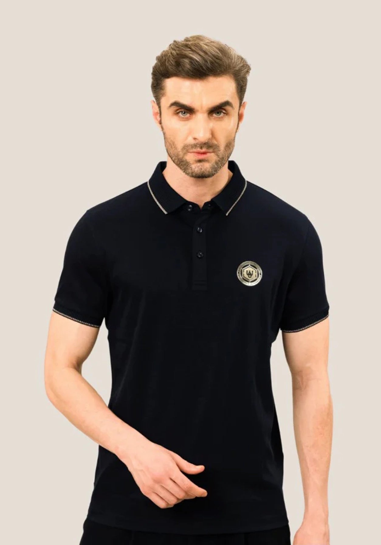 Regal Elegance Branded Badge Luxe Polo