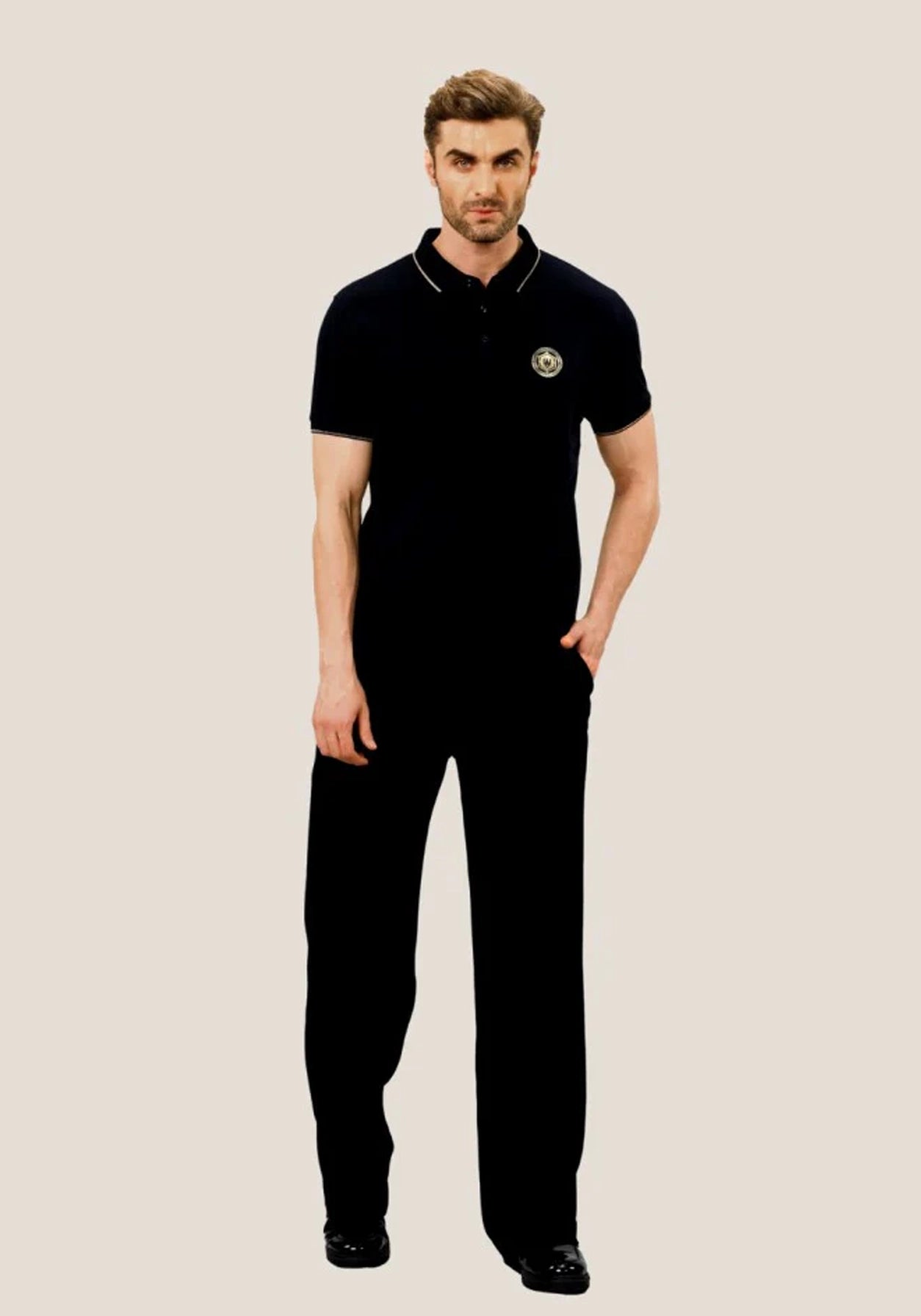 Regal Elegance Branded Badge Luxe Polo