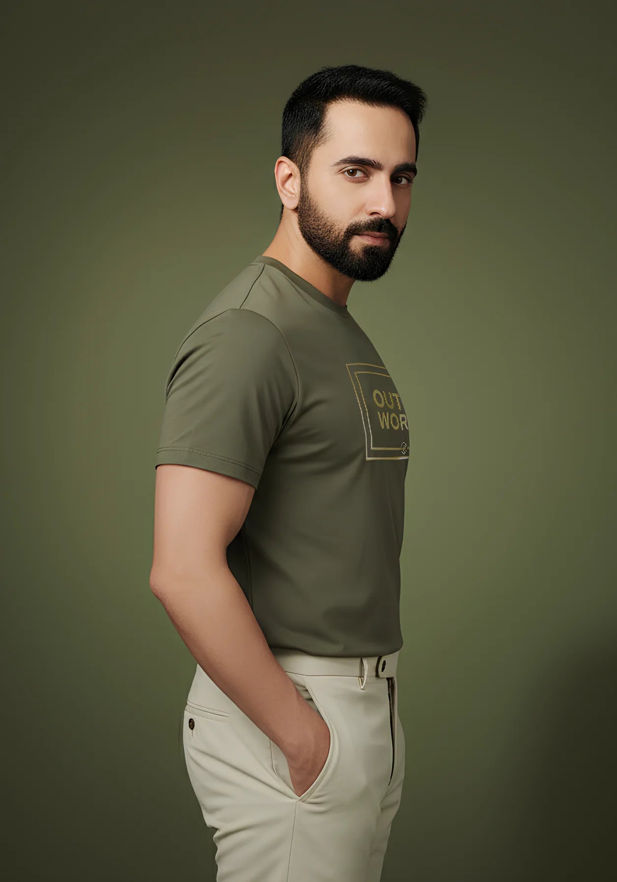 Olive Mirage Crewneck
