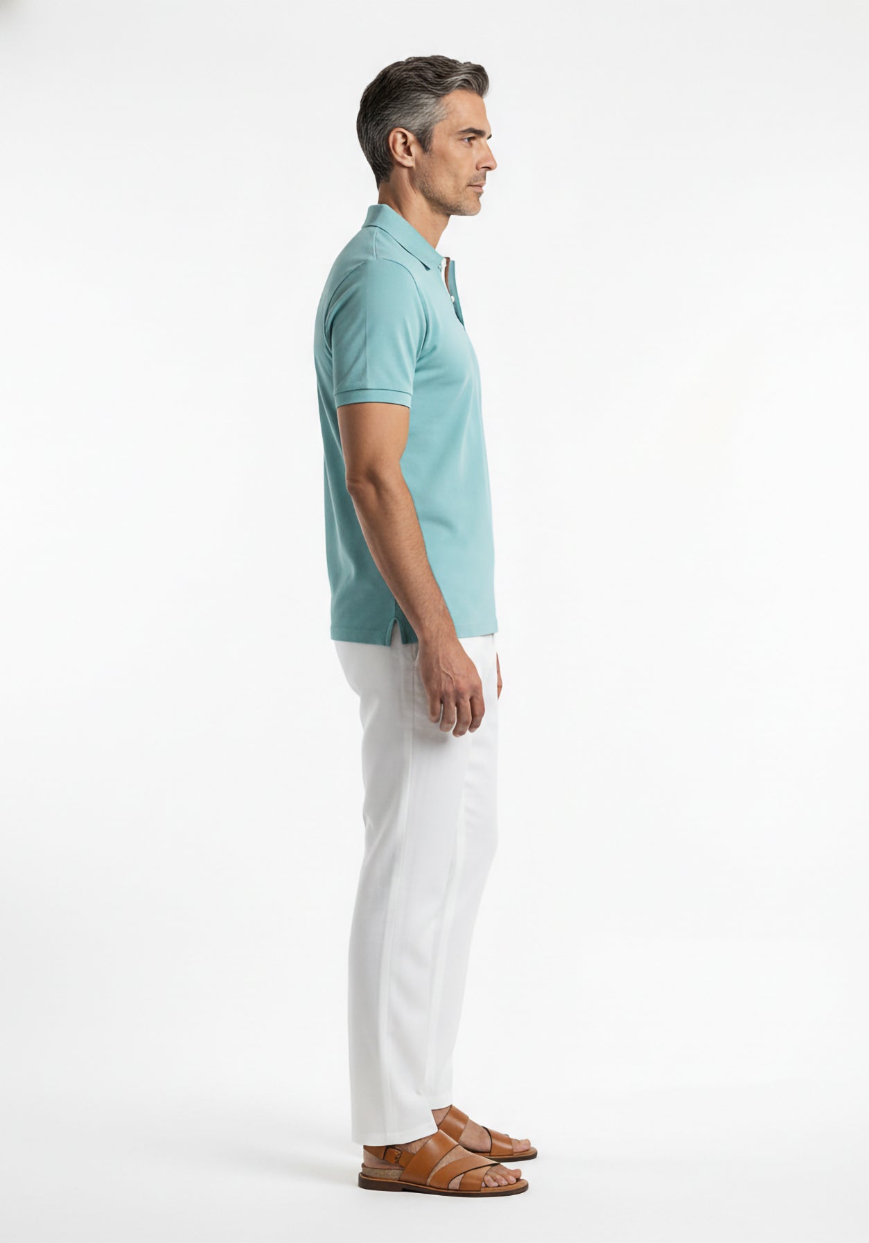 Mulberry Linen Polo Turquoise