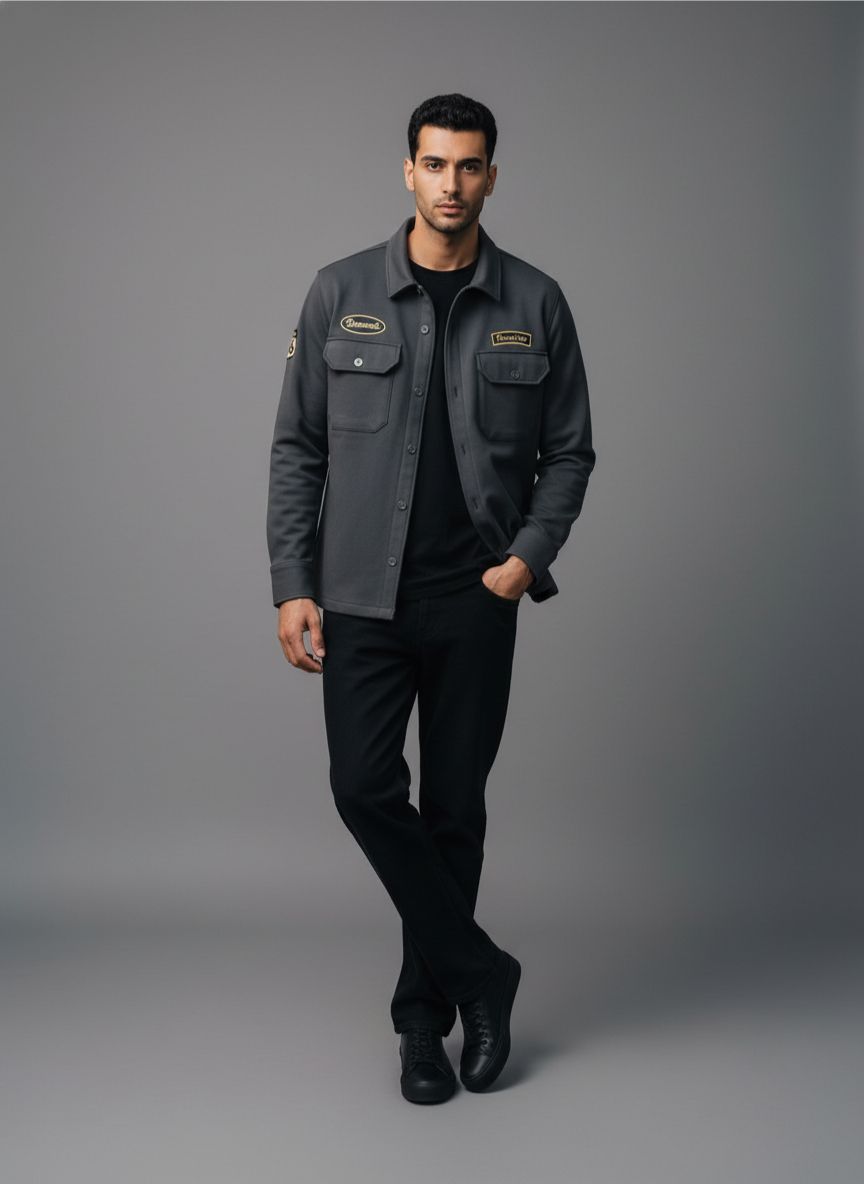 Vibe Workwear Shacket – Grey