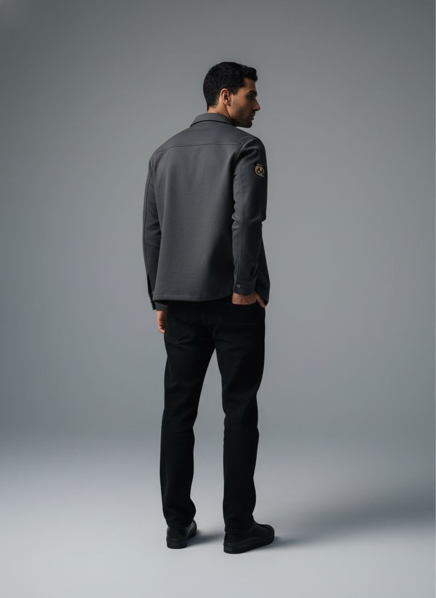 Vibe Workwear Shacket – Grey