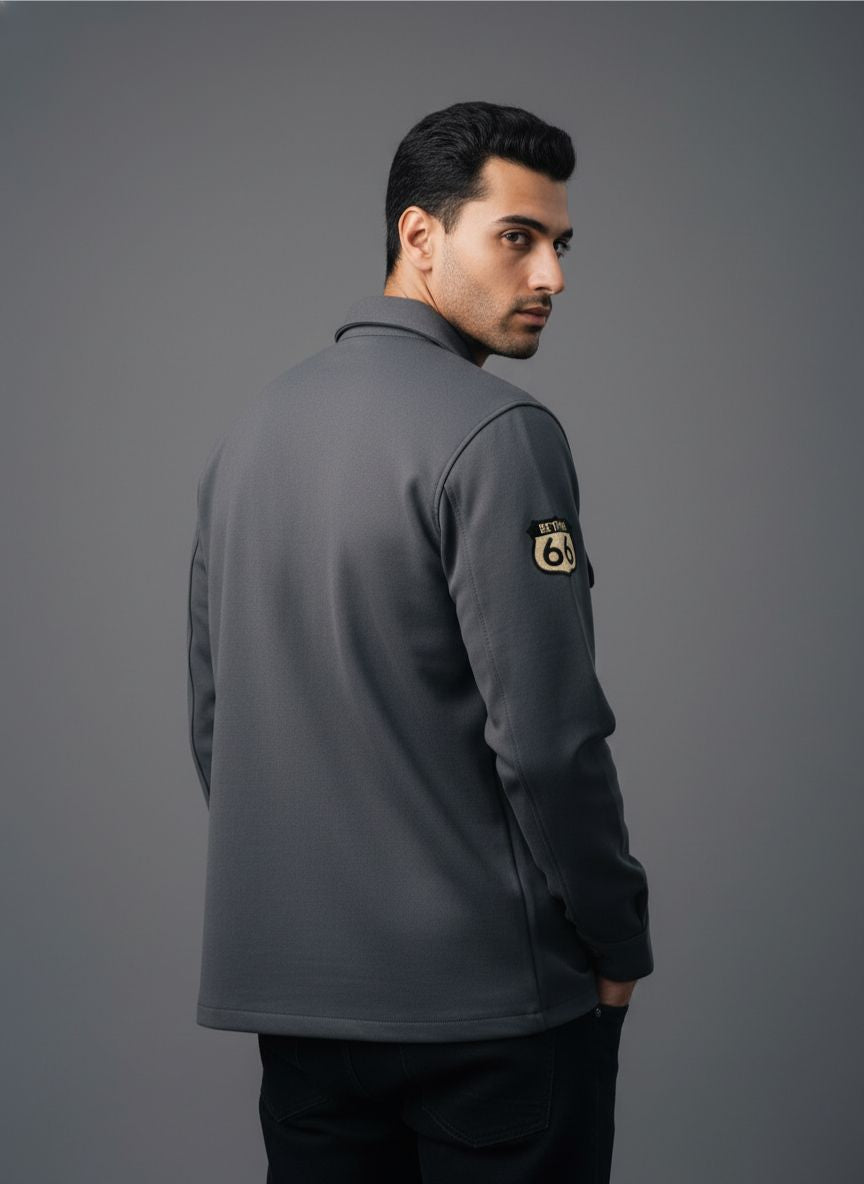 Vibe Workwear Shacket – Grey