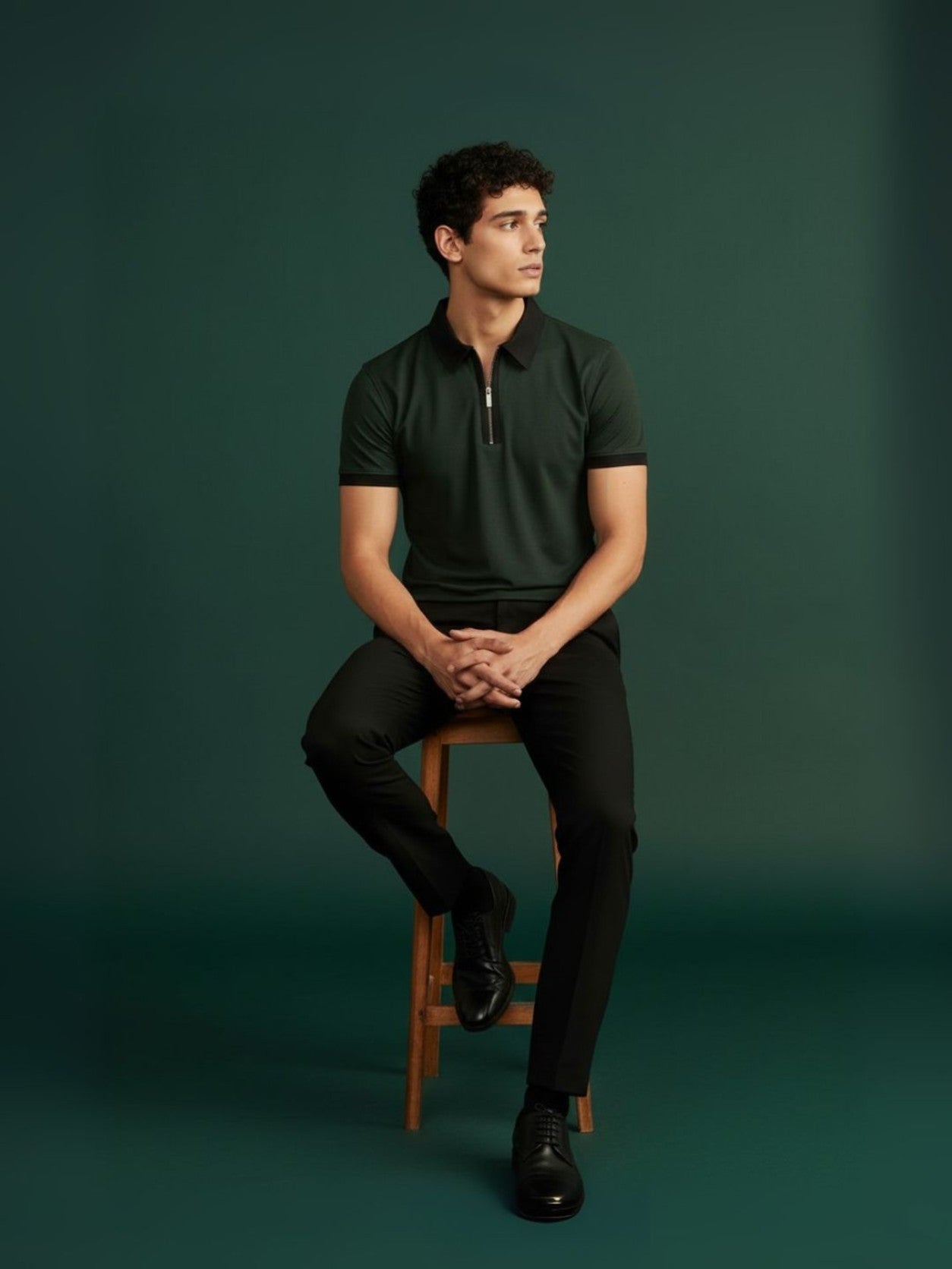 Imperial Zipper Polo Green