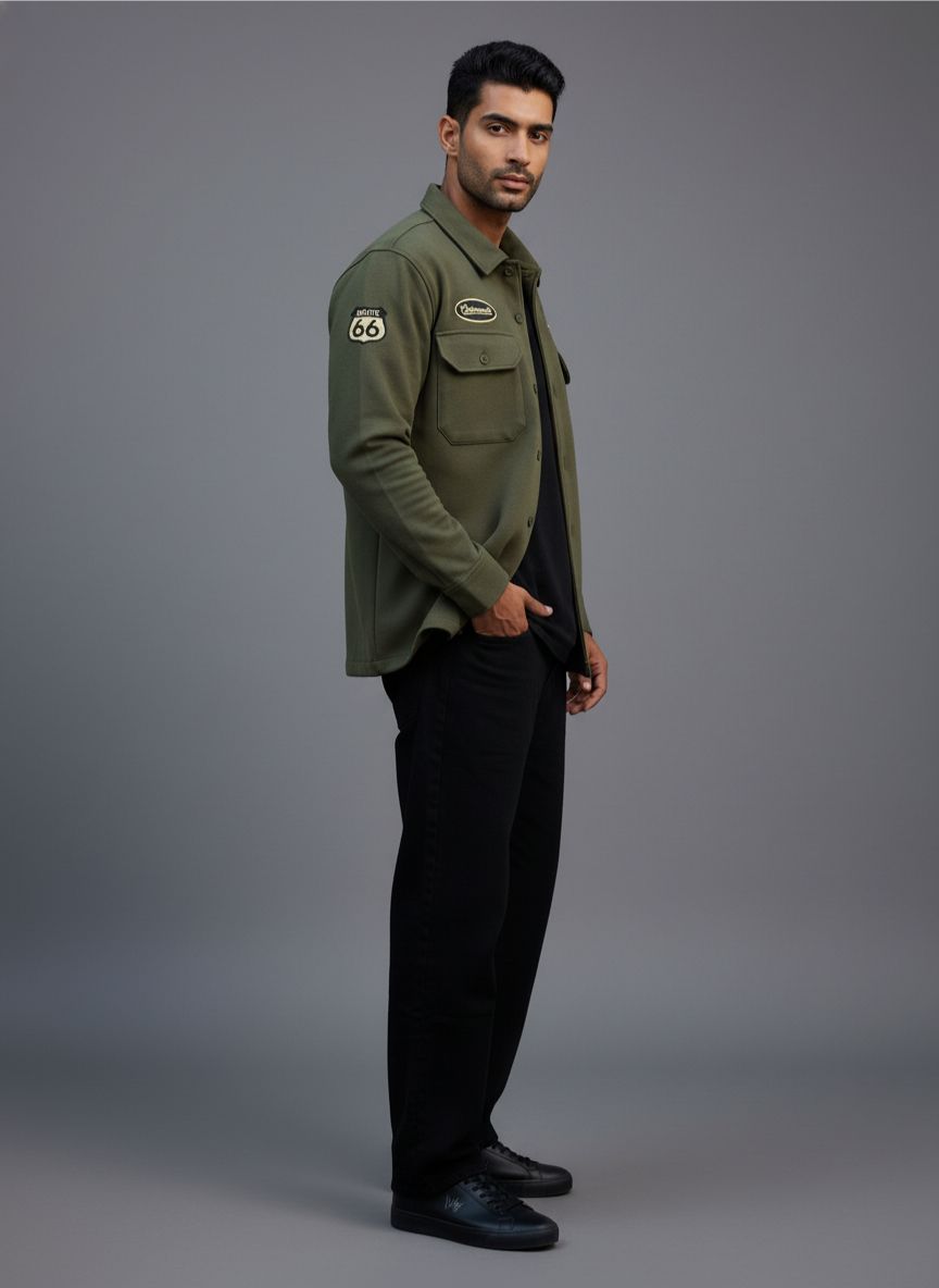 Vibe Workwear Shacket – Olive