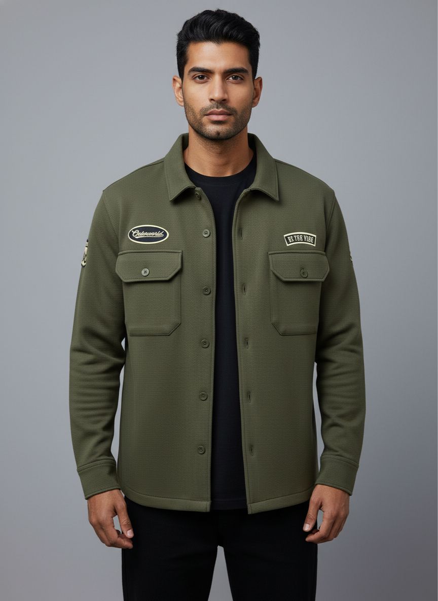 Vibe Workwear Shacket – Olive