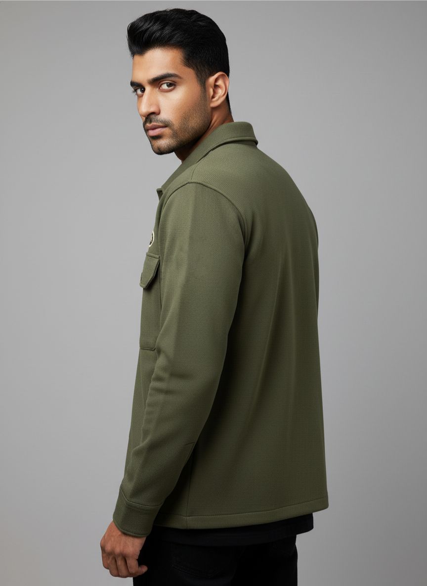 Vibe Workwear Shacket – Olive