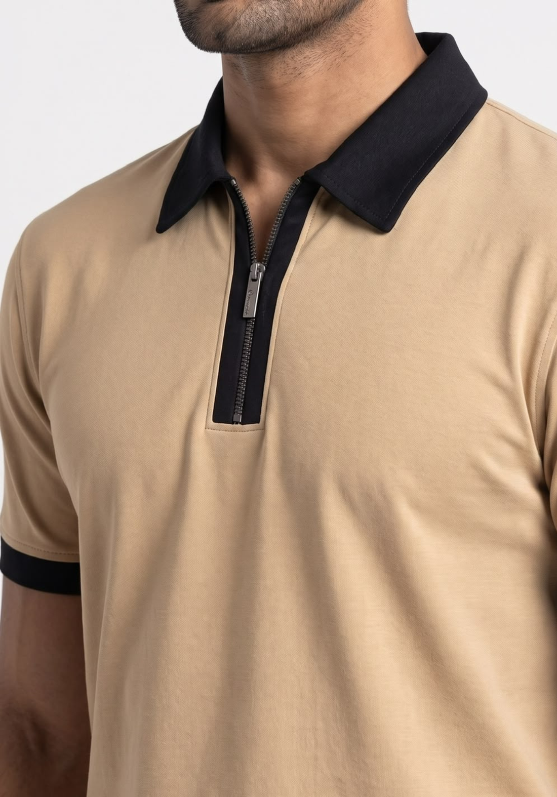 Founders Zipper Polo Beige