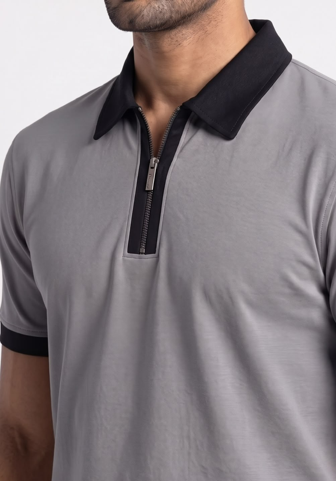 Founders Zipper Polo Grey