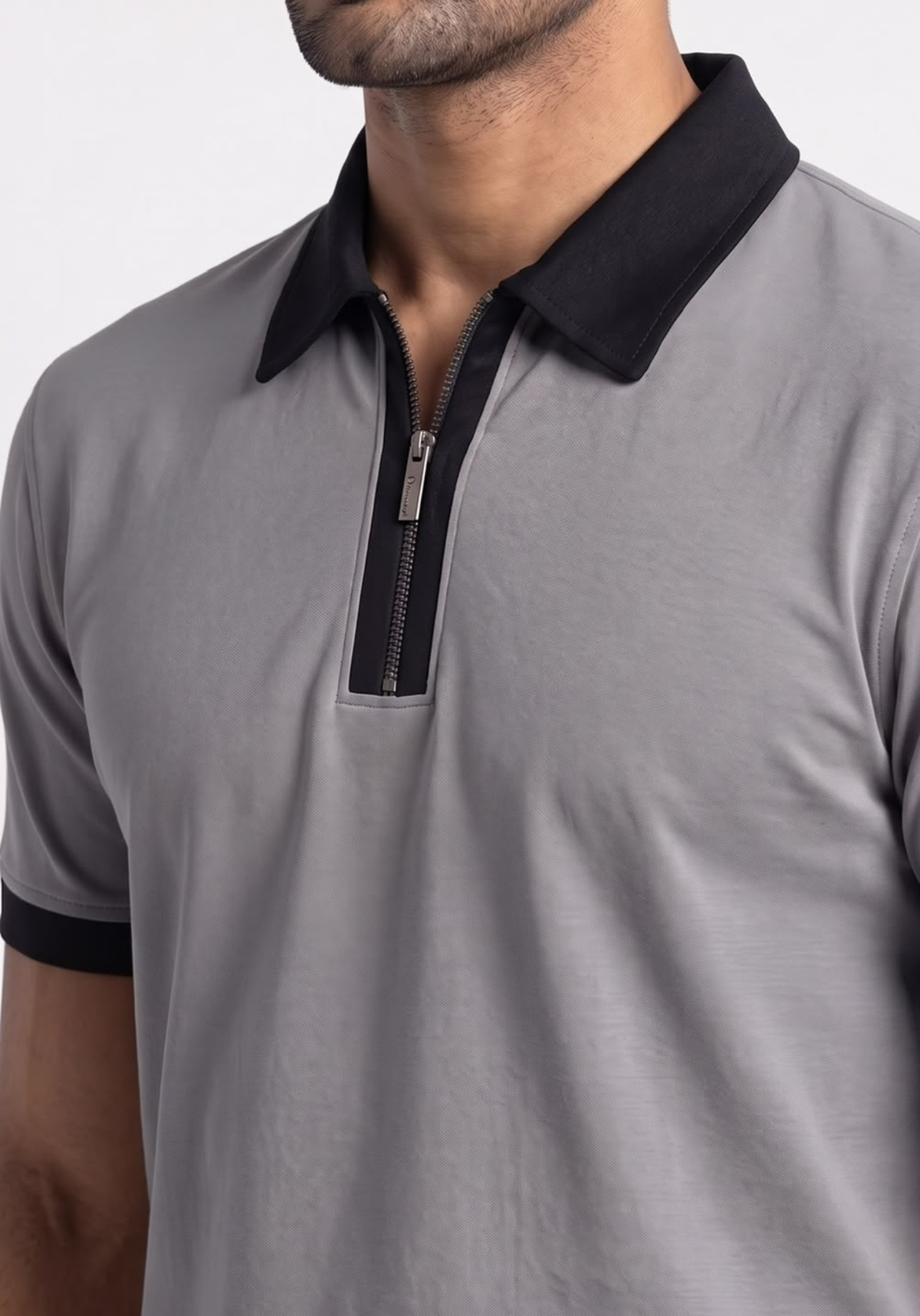 Founders Zipper Polo Grey