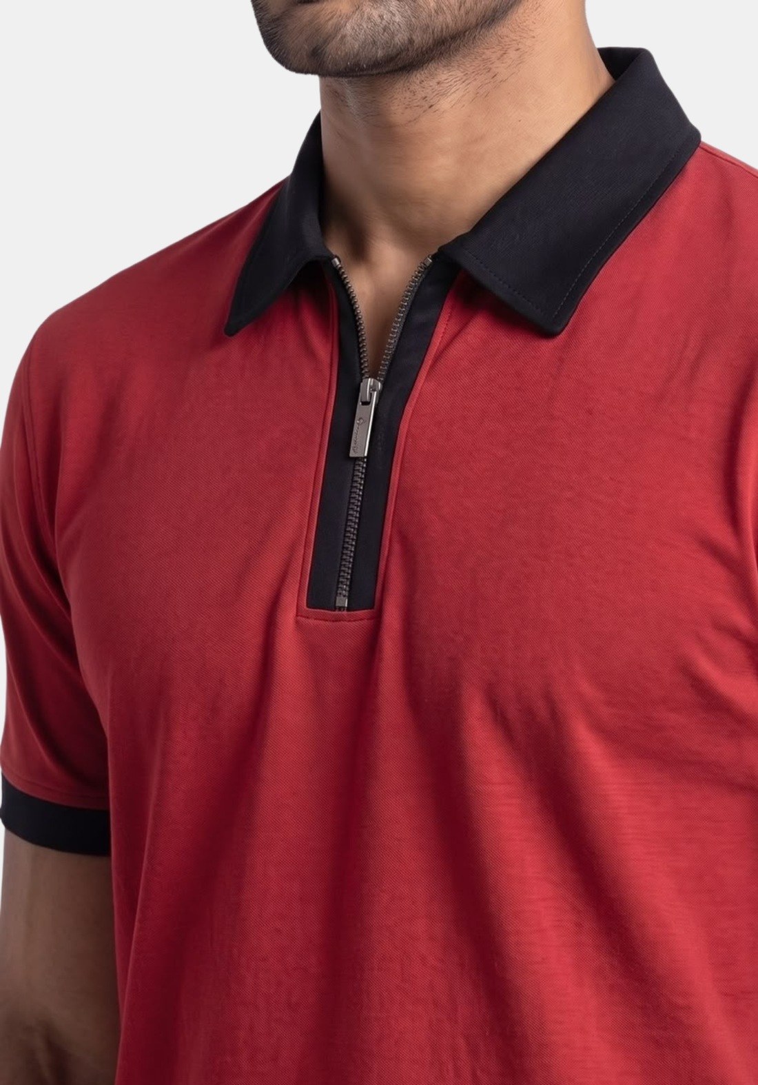 Founders Zipper Polo Red
