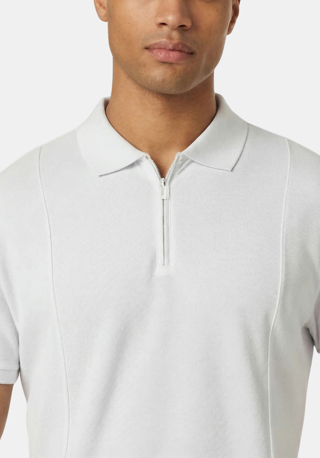 Upper House Zipper Polo White