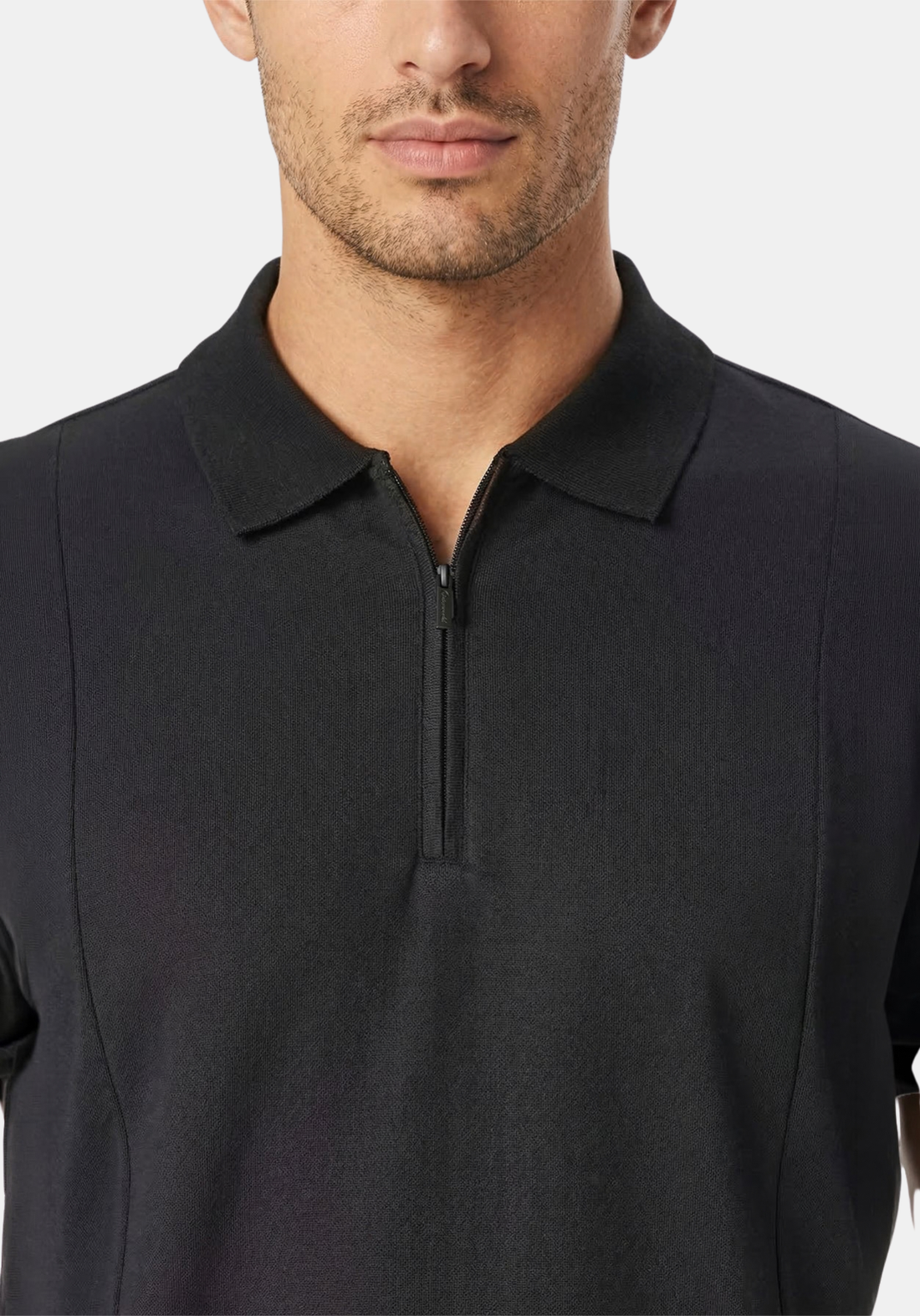 UPPER HOUSE ZIPPER POLO BLACK