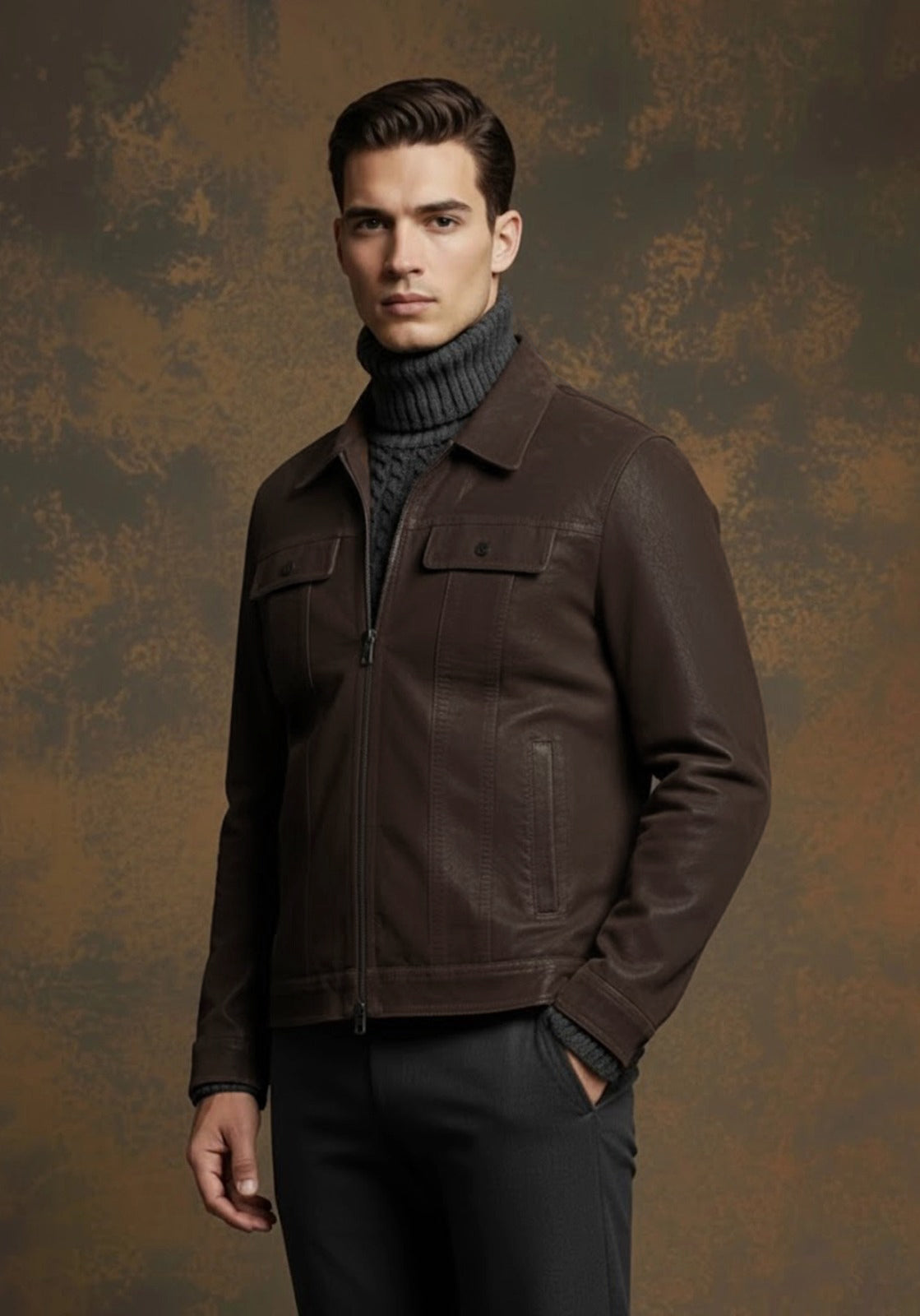 The Cocoa Heritage Luxe Suede Jacket — Brown