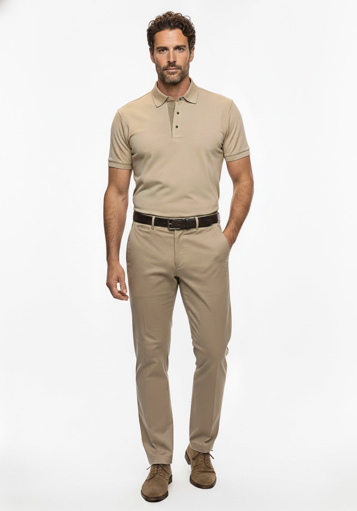 Noble Edge Polo Beige