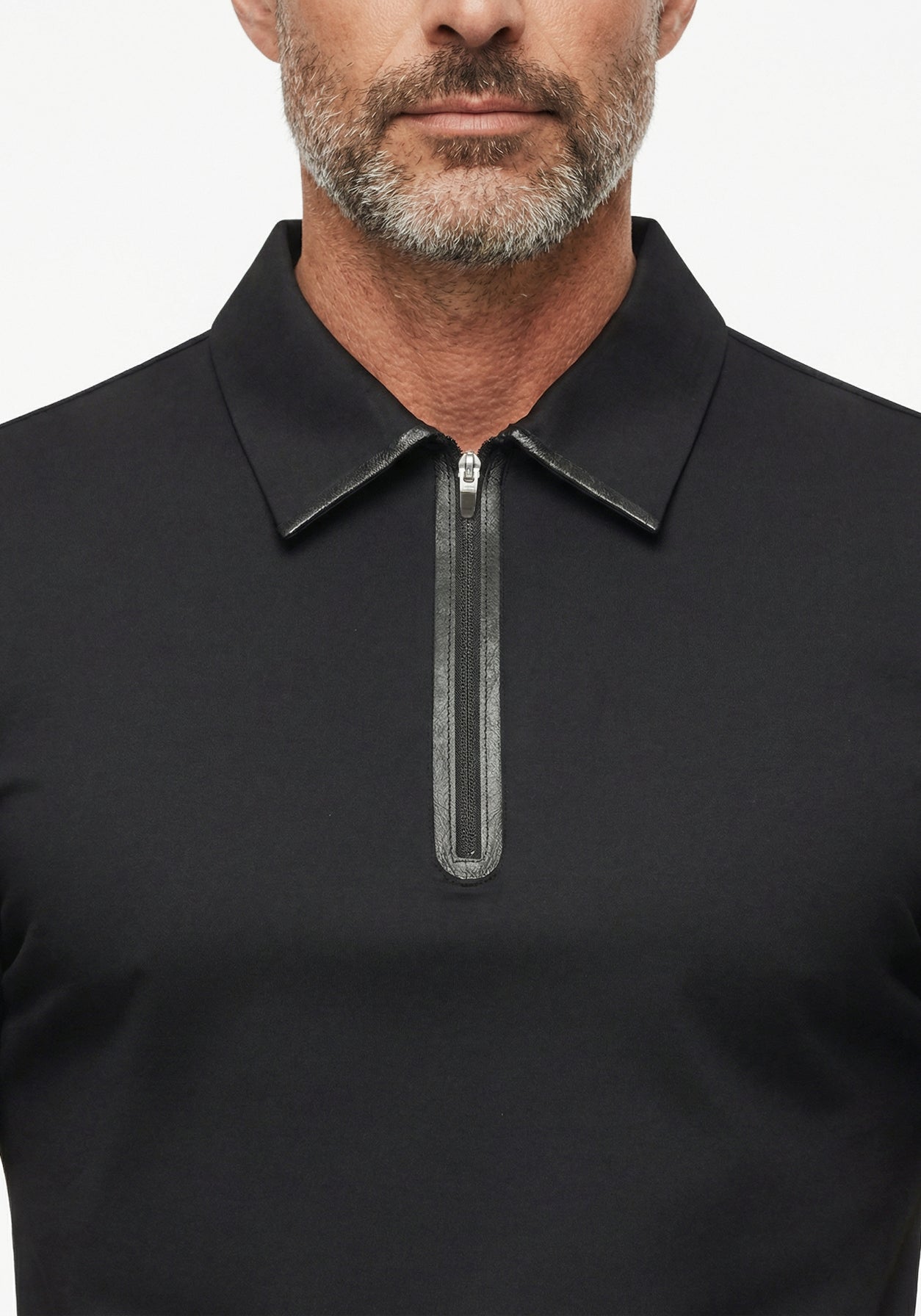Adler Zip Polo  Black