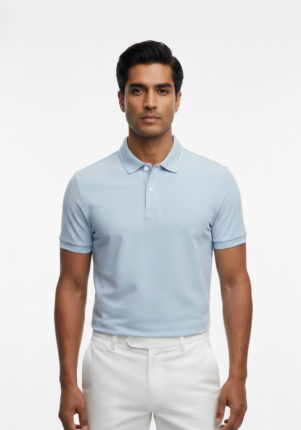 Performance Cotton Blue Polo