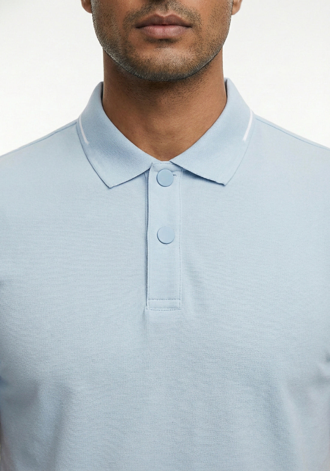 Performance Cotton Blue Polo