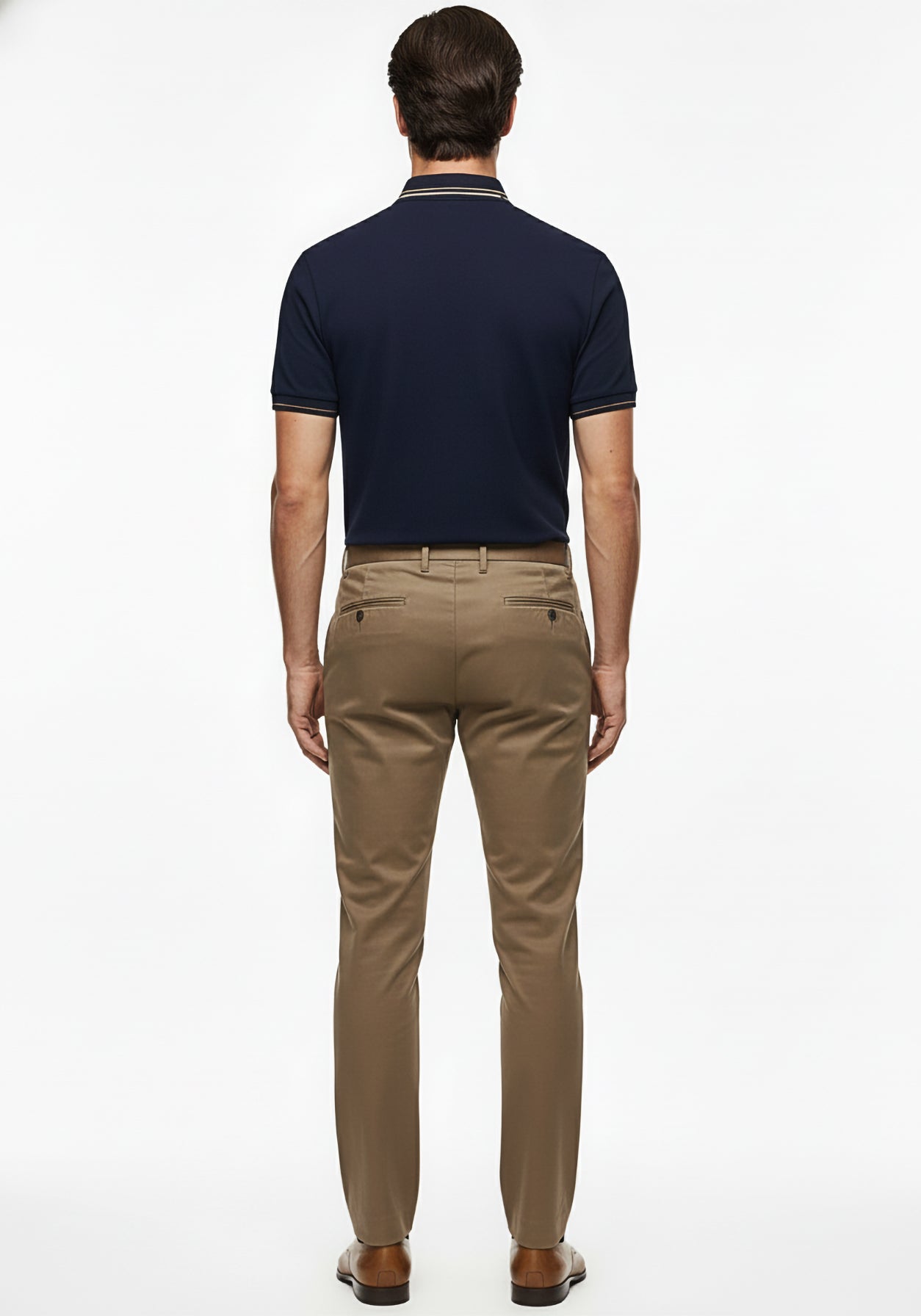 Fine Line Navy Blue Polo