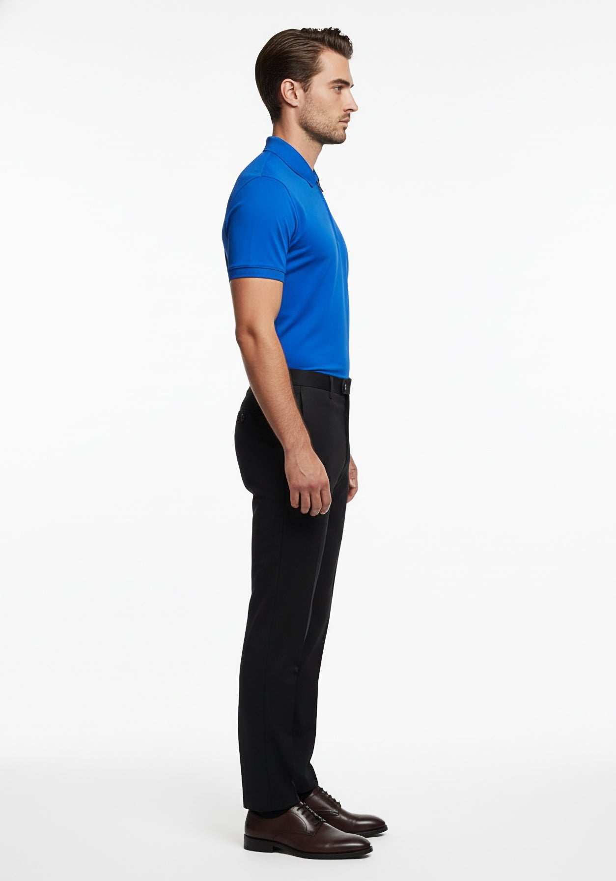 Liquid Zipper Polo Blue