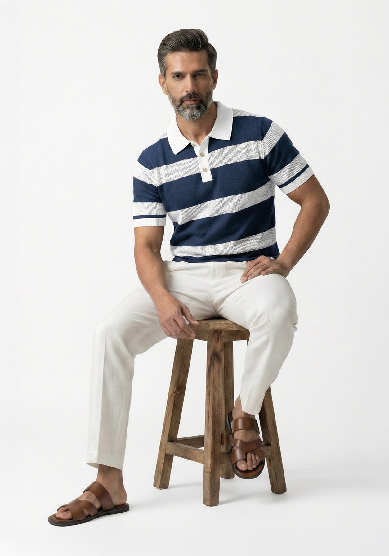 Aero-Grid  Striped Polo