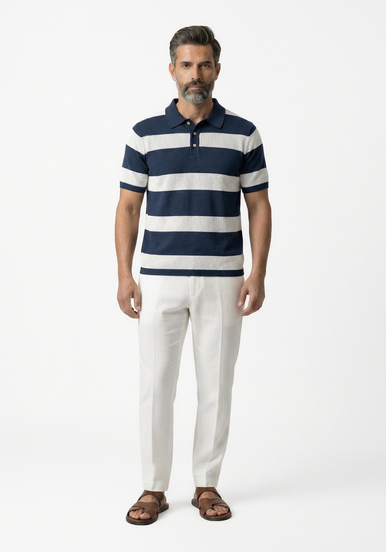 Aero-Grid  Striped Polo