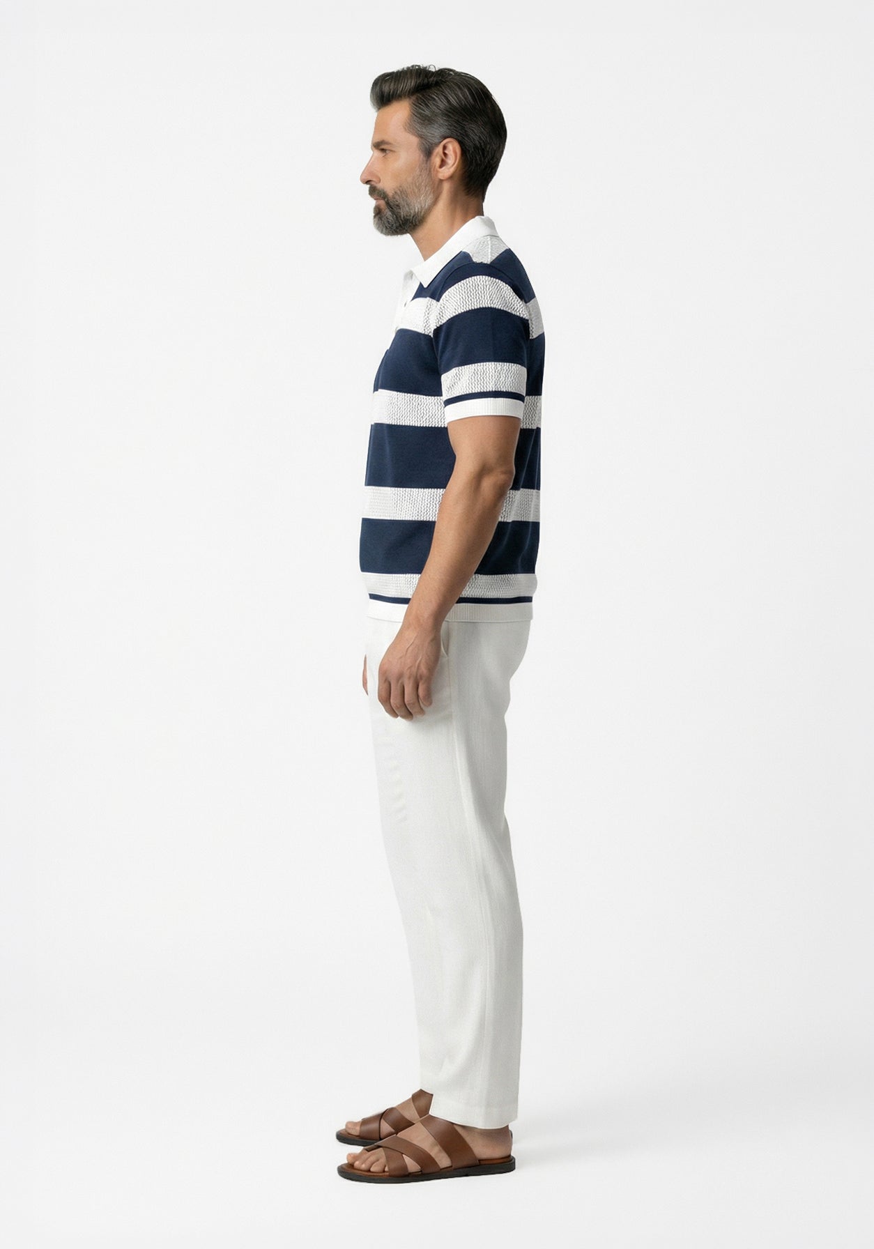 Aero-Grid  Striped Polo
