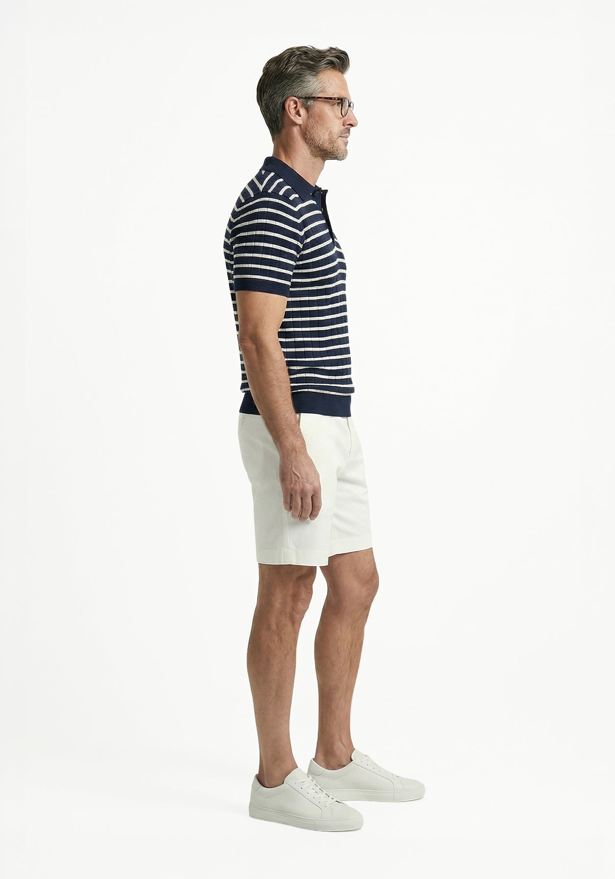 Aero Grid Brunch Polo  Blue