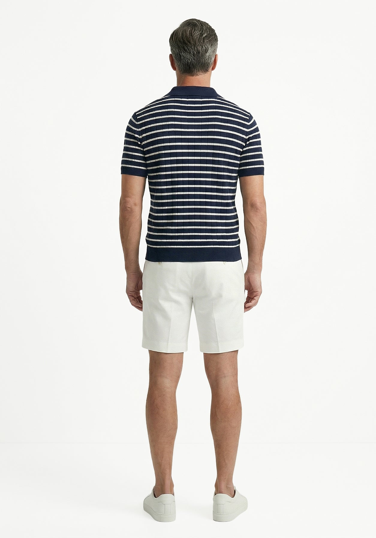 Aero Grid Brunch Polo  Blue