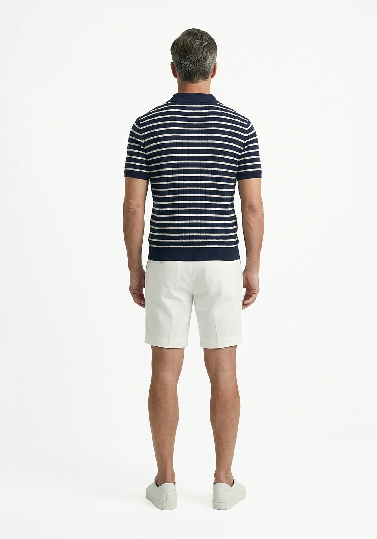 Aero Grid Brunch Polo  Blue