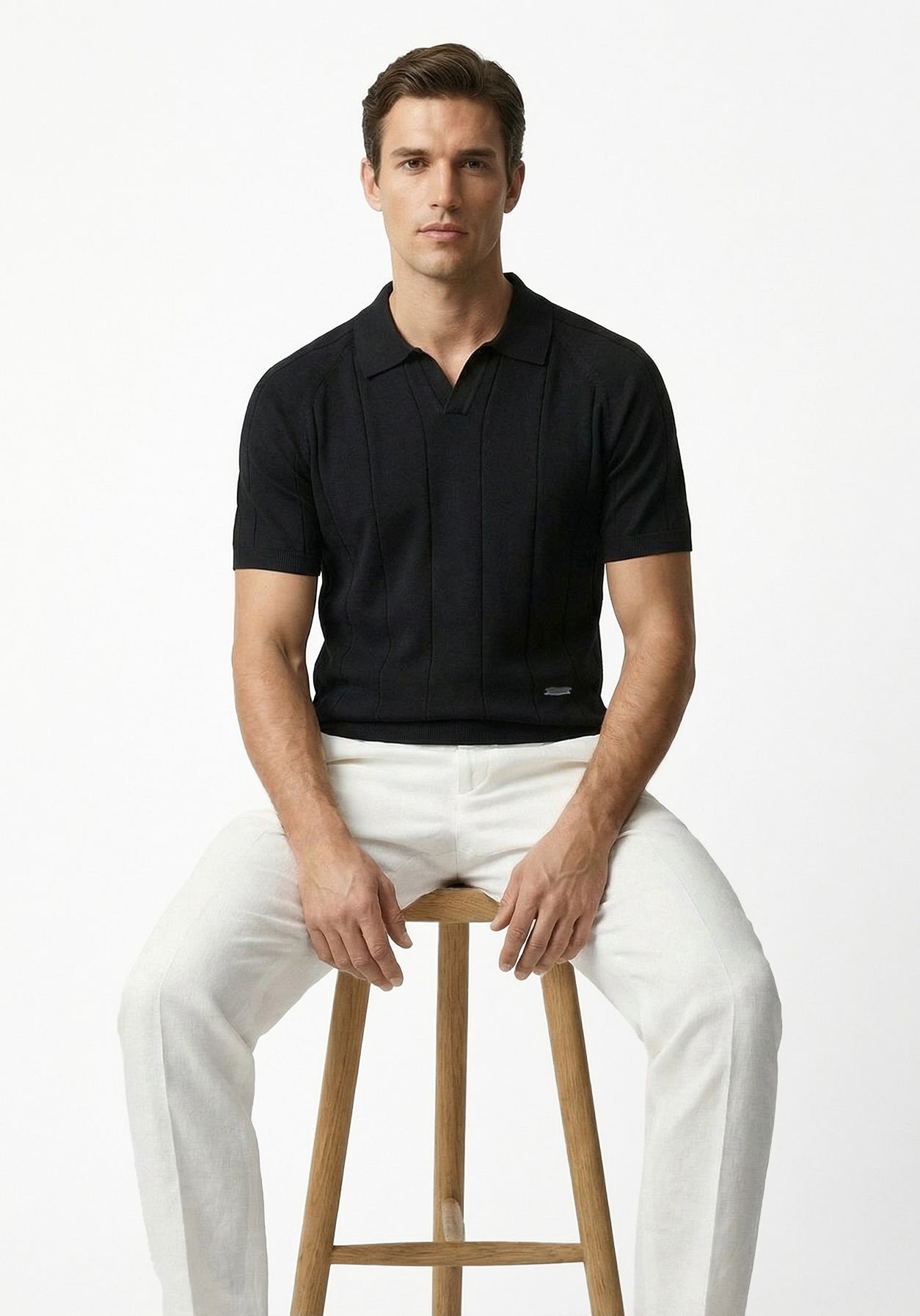 Aero Grid  Cloud Polo Black