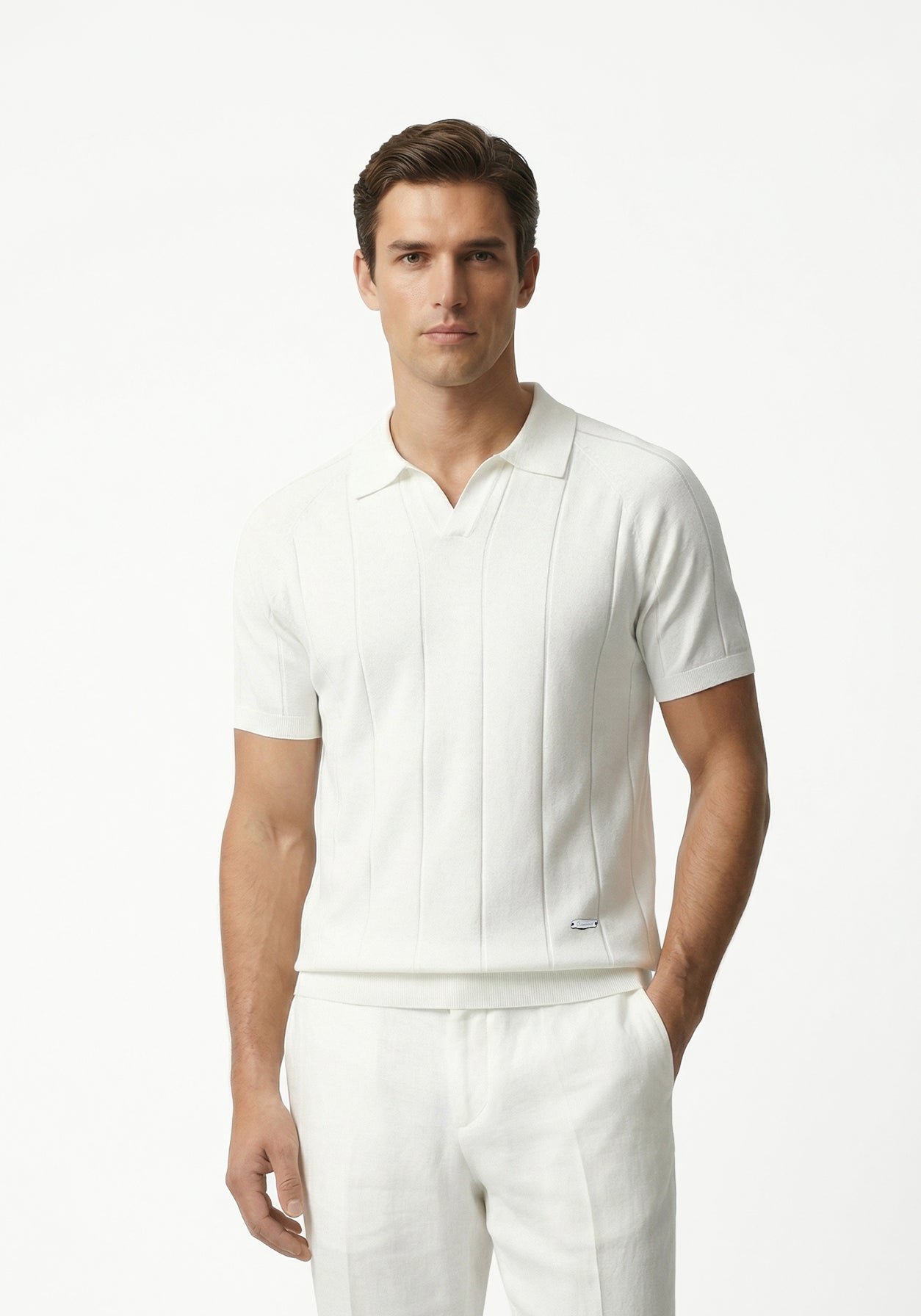 Aero Grid  Cloud Polo White