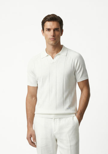 Aero Grid  Cloud Polo White